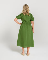 Tencel Linen Gathered Front Dress