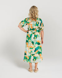 Watercolour Floral Tie Waist Dress
