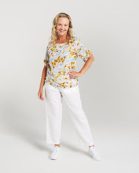 Rose Frill Trim Top
