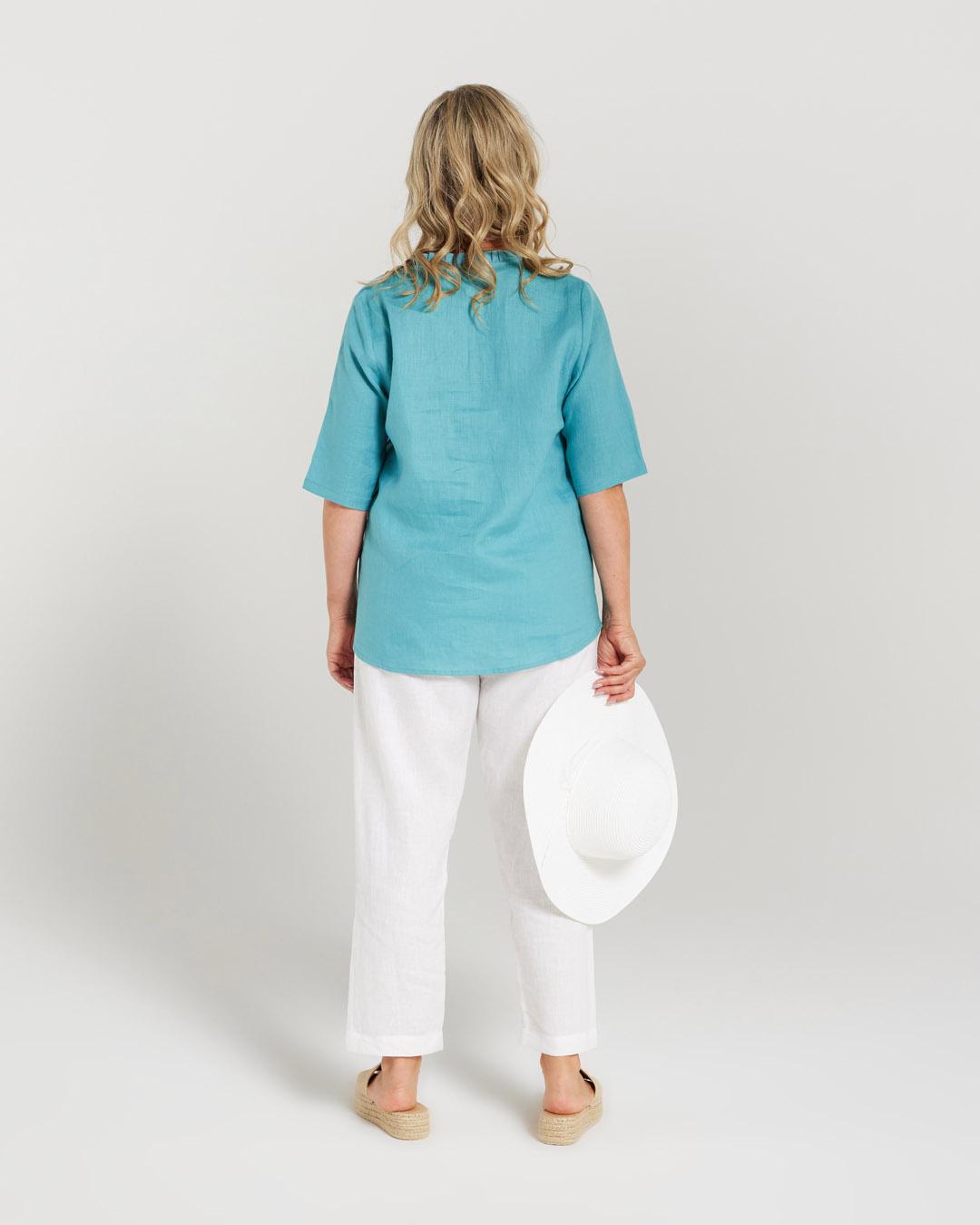 Ruffle V Neck Top