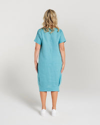 Plain Linen Bubble Hem Dress