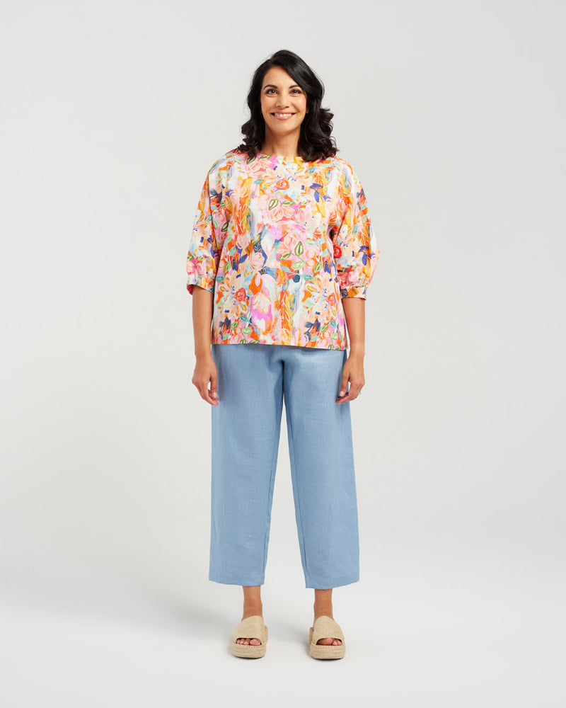 Summer Rose Half Sleeve Top