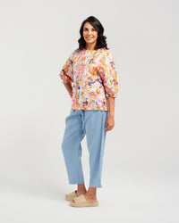 Summer Rose Half Sleeve Top