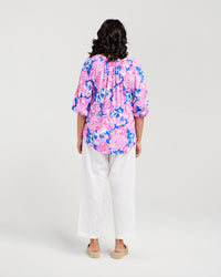Rose Gathered Sleeve Top