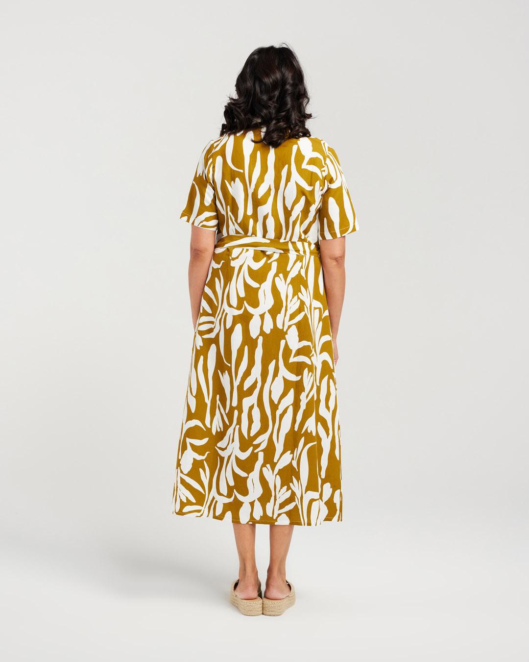 Mono Lily Print Button Front Dress
