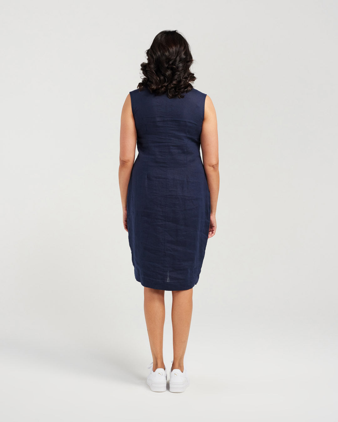 Two Pocket Elastic High Waist Dress