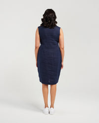 Two Pocket Elastic High Waist Dress