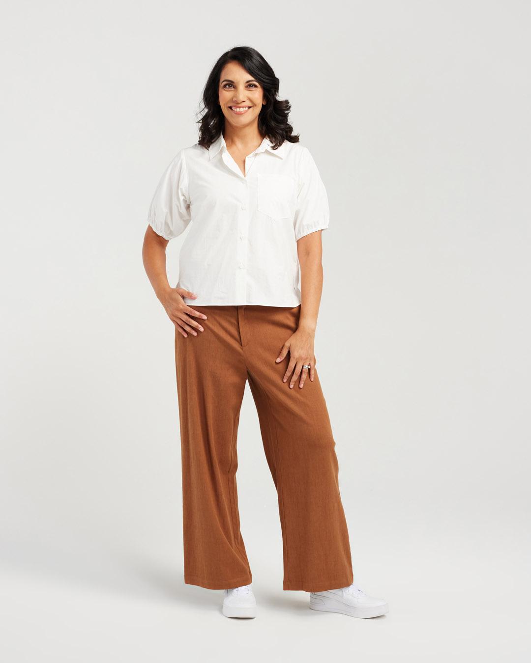 Cotton Bubble Back Shirt