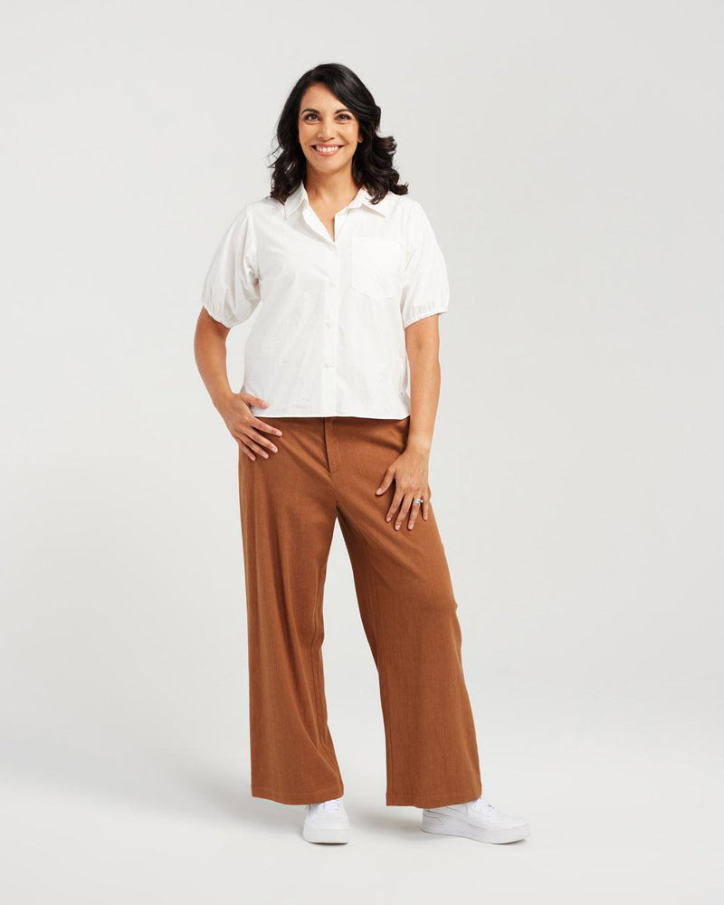 Cotton Bubble Back Shirt