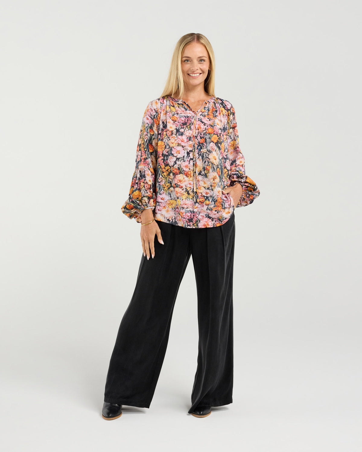 Phoebe Gathered Sleeve Top