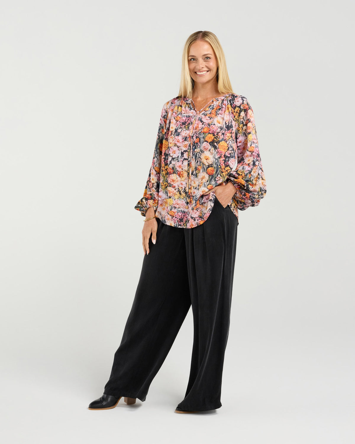 Phoebe Gathered Sleeve Top