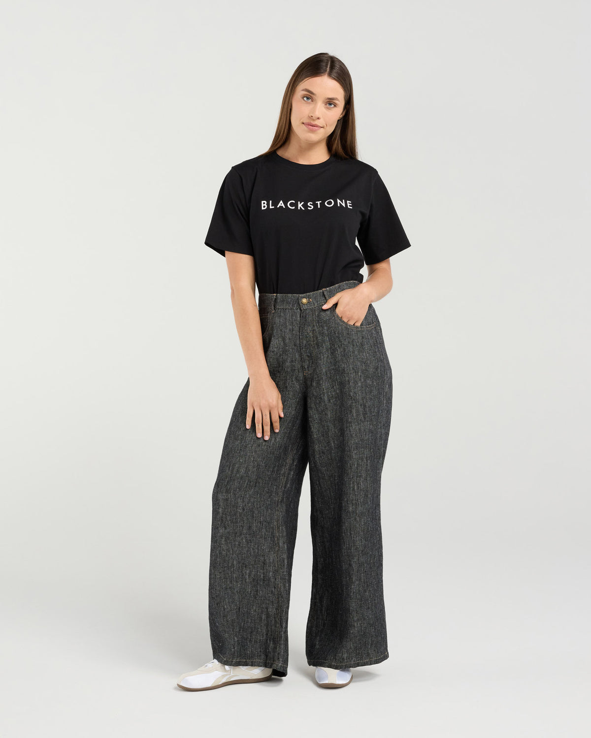 Apollo Linen Denim Wide leg Jeans