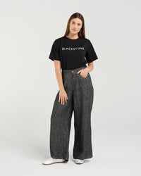 Apollo Linen Denim Wide leg Jeans