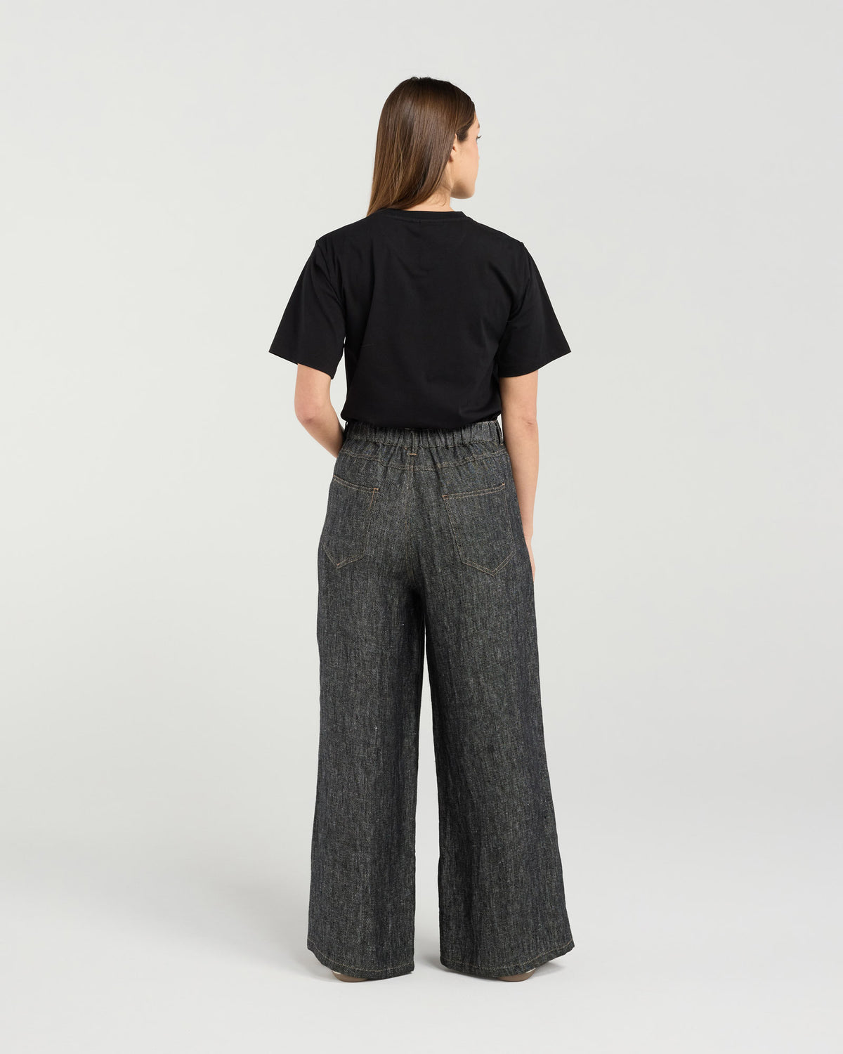 Apollo Linen Denim Wide leg Jeans