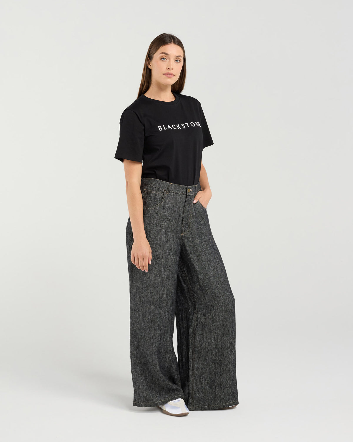 Apollo Linen Denim Wide leg Jeans