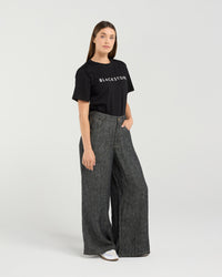 Apollo Linen Denim Wide leg Jeans