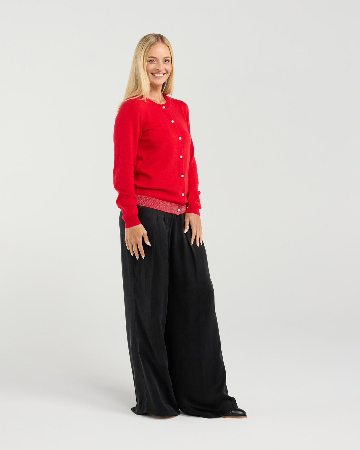 Pearl Button Front Cardi