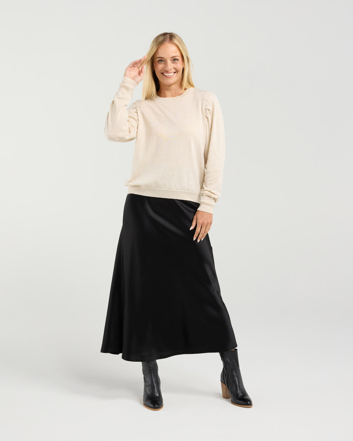 Astor Pleat Sleeve Knit