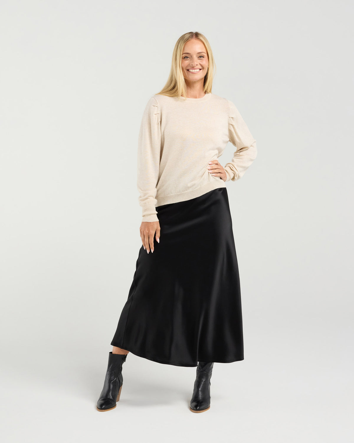 Astor Pleat Sleeve Knit