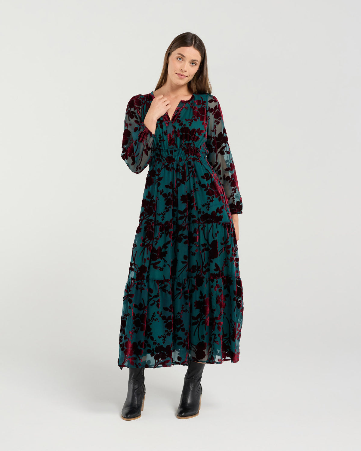 Mikayla Viscose Burnout Dress