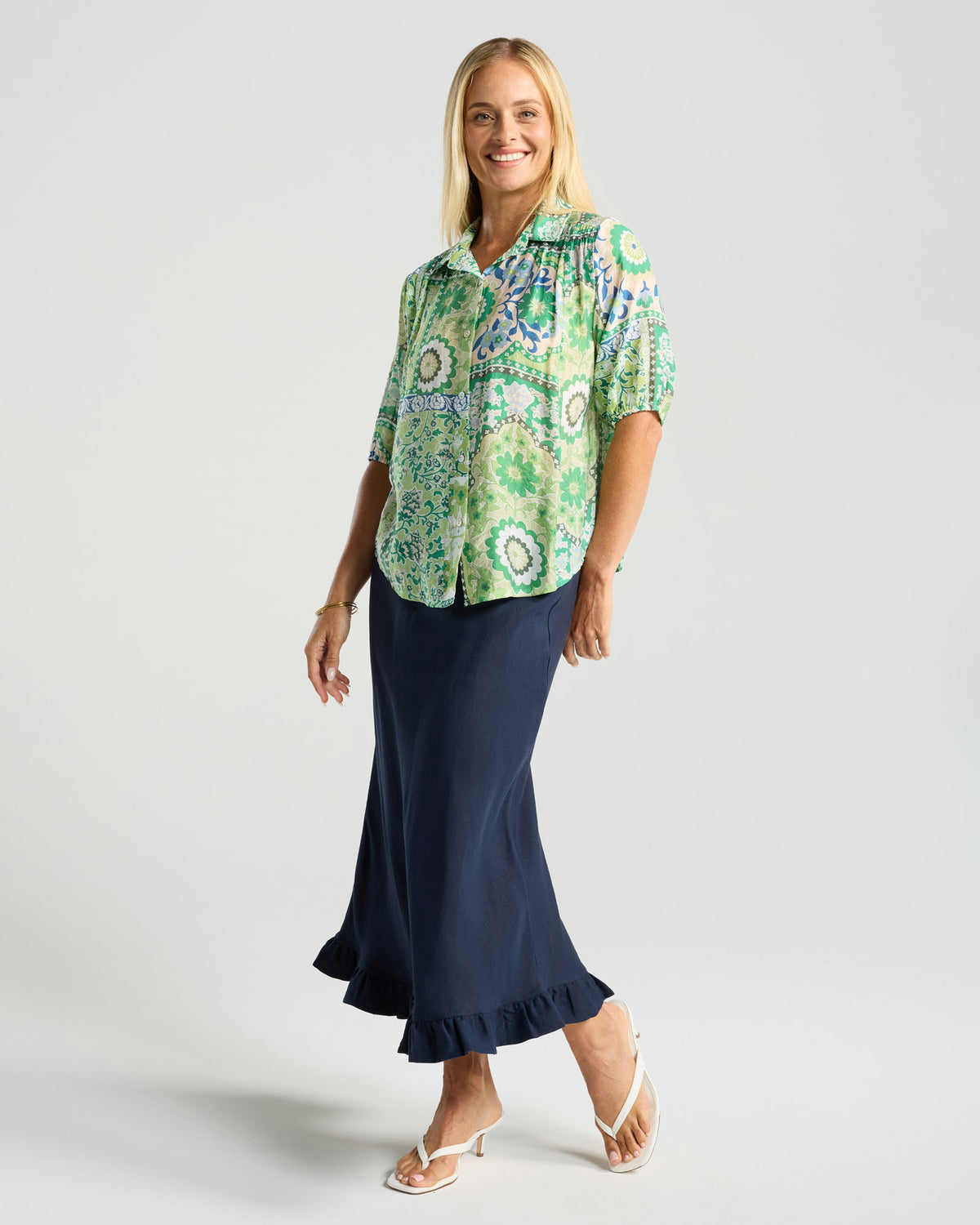 Darrell Gathered Waist Top