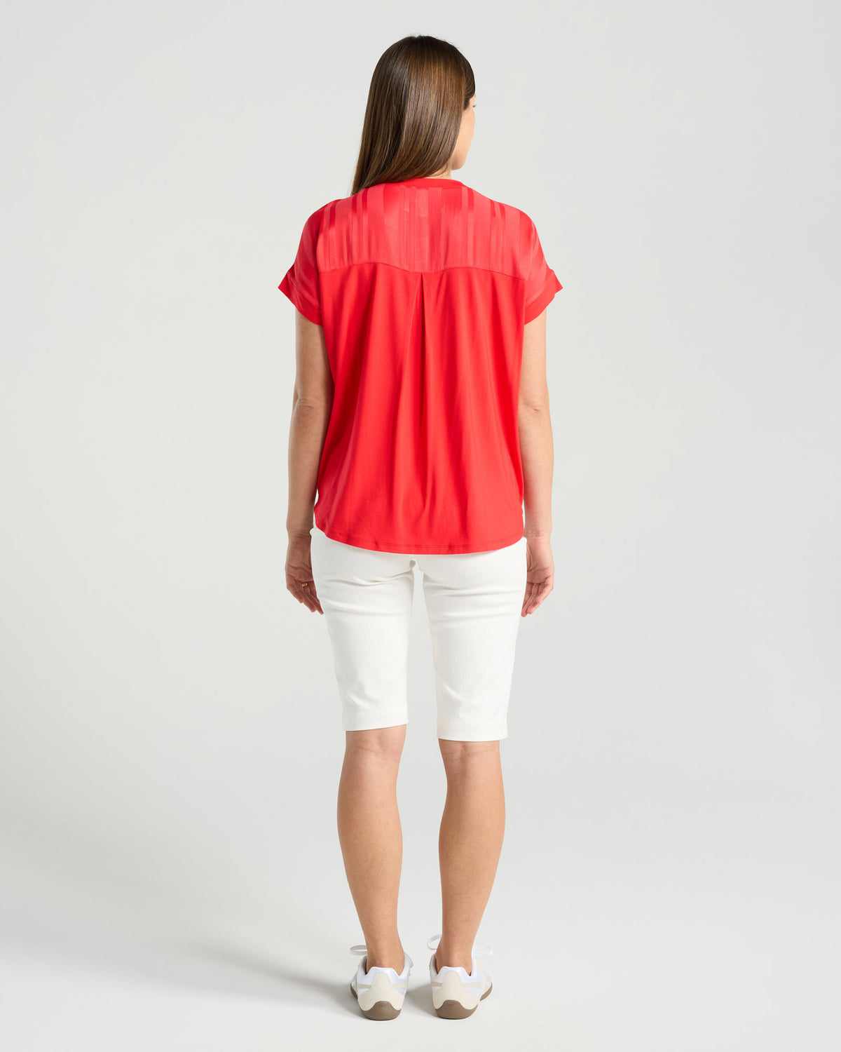 Simona Spliced Satin Top