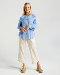 Paola Ladder Trim Blouse