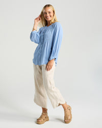 Paola Ladder Trim Blouse