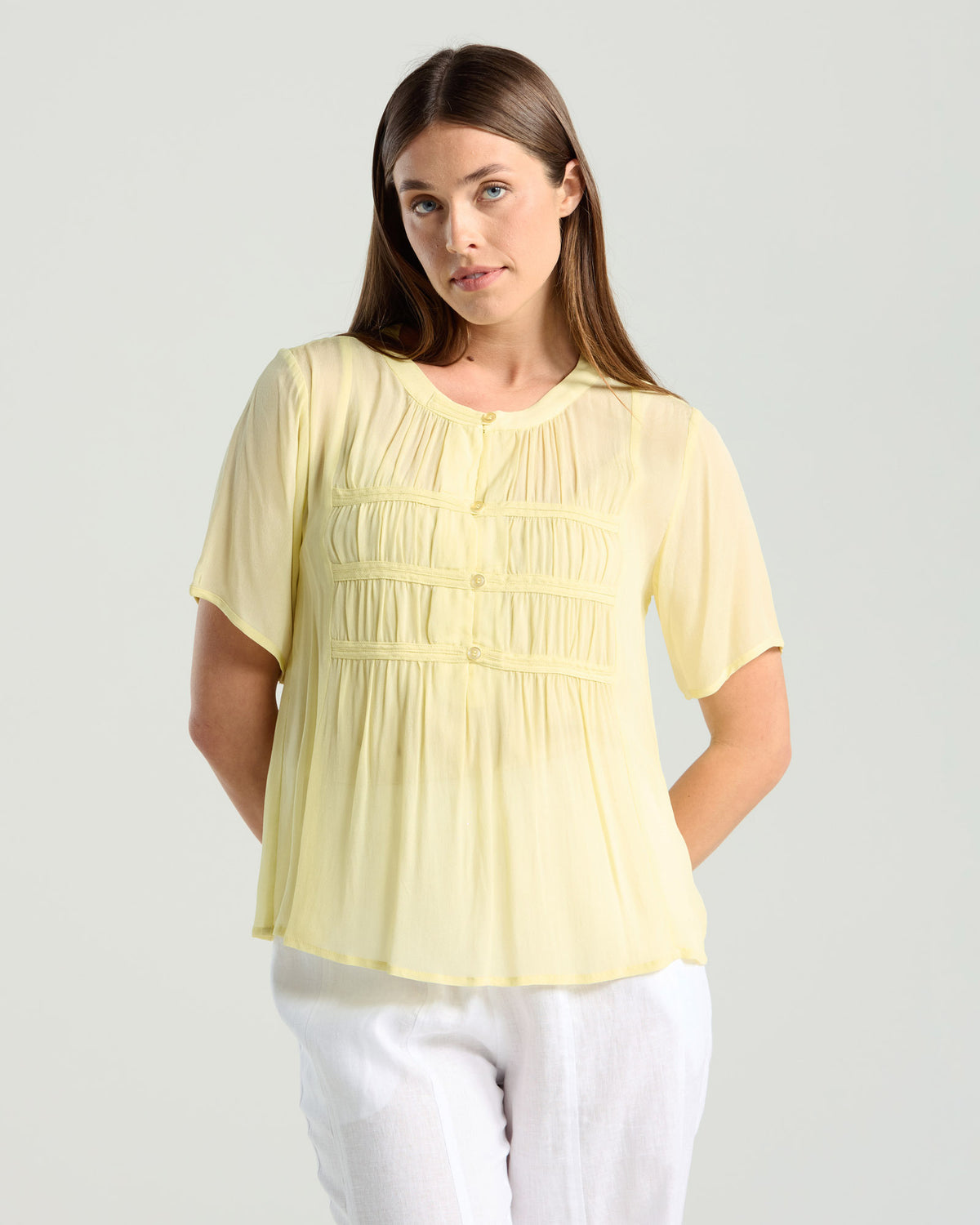 Hilarie Gathered Front Top