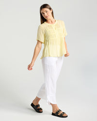 Hilarie Gathered Front Top