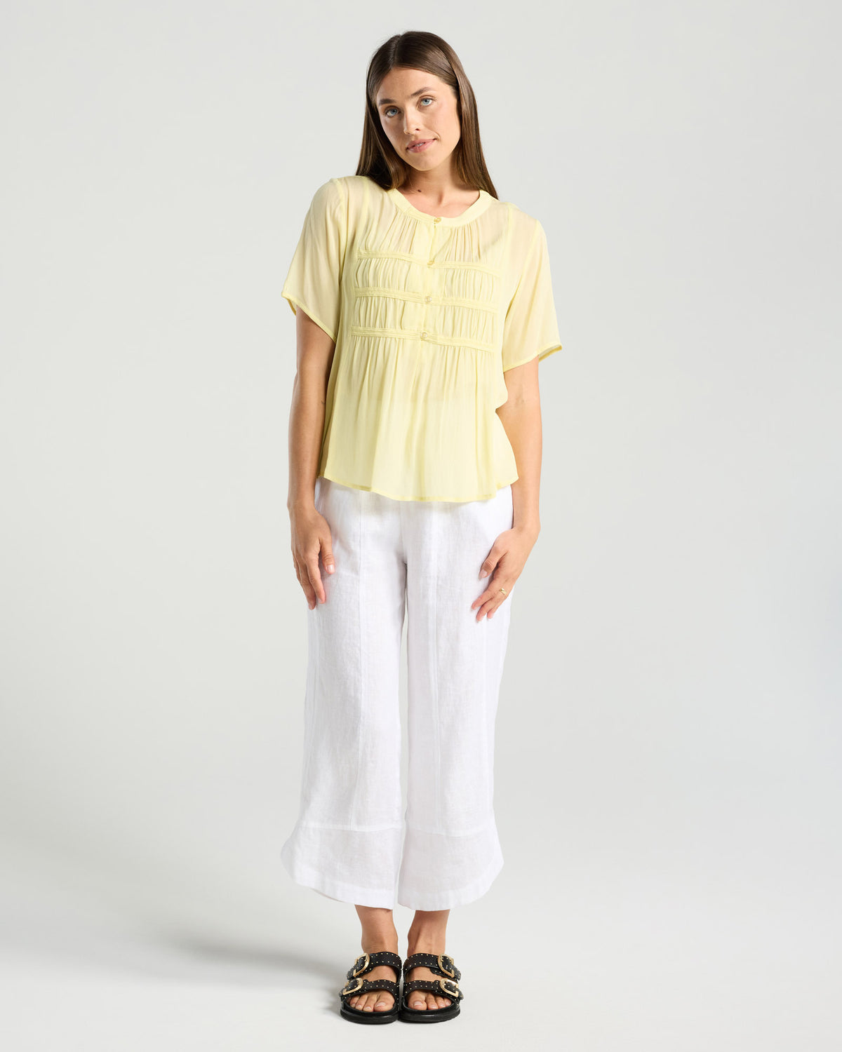 Hilarie Gathered Front Top