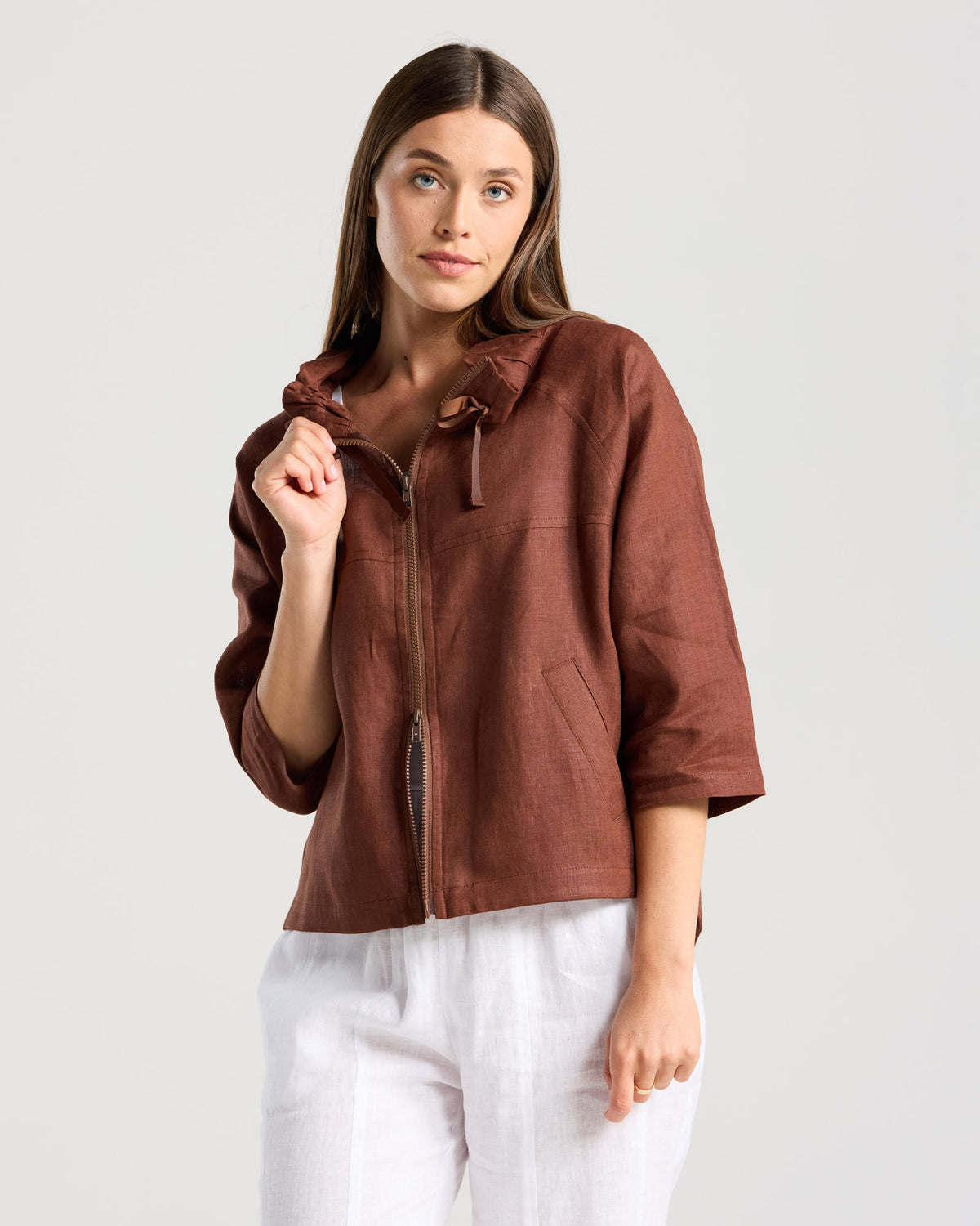 Victoria Zip Front Jacket - Plain Zip