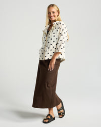 Perla Spot Print Zip Front Jacket