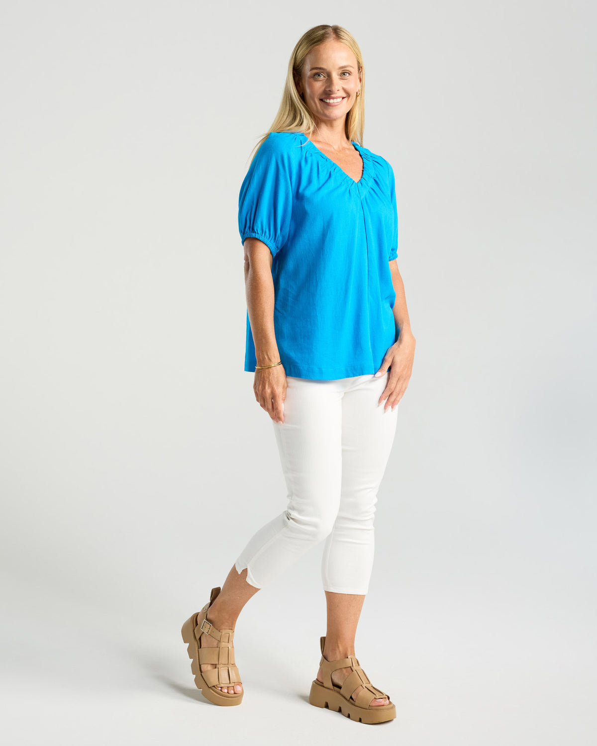 Delfina V Neck Top