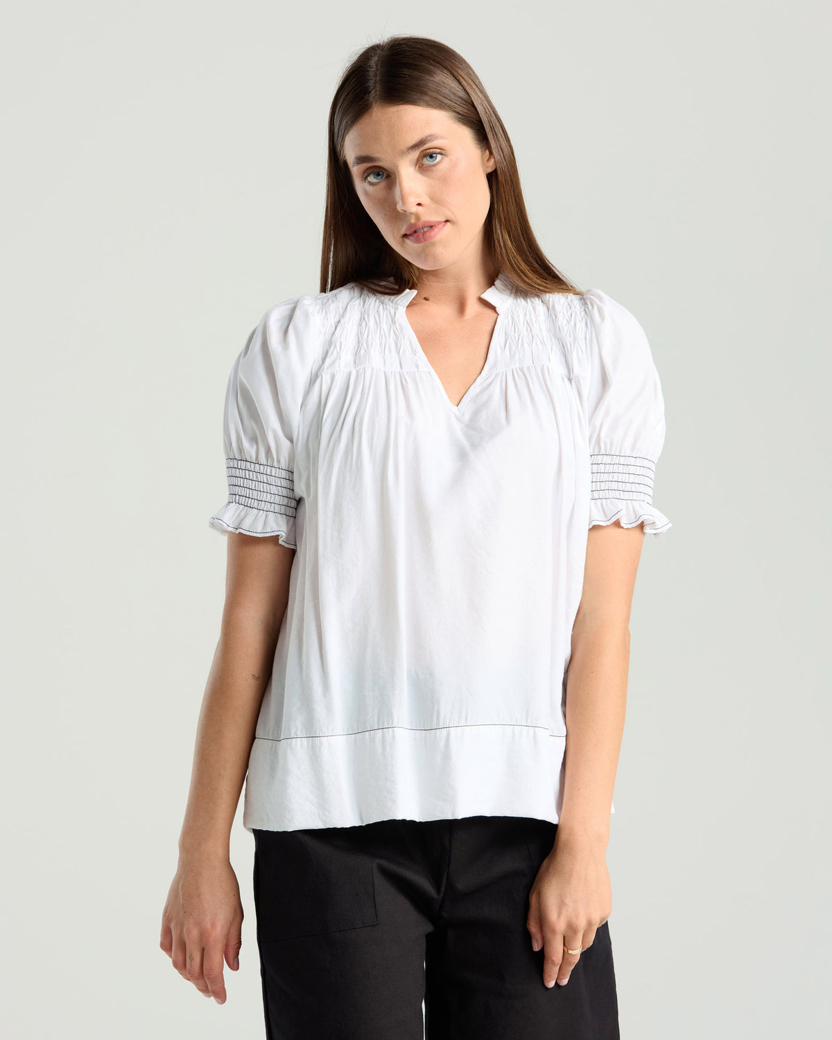 Rosella Stitch Detail Top