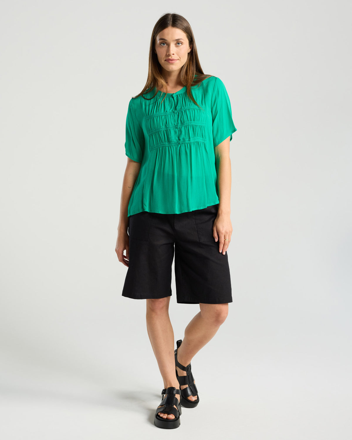 Hilarie Gathered Front Top