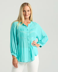 Paola Ladder Trim Blouse