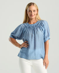 Lisette Gathered Yoke Top