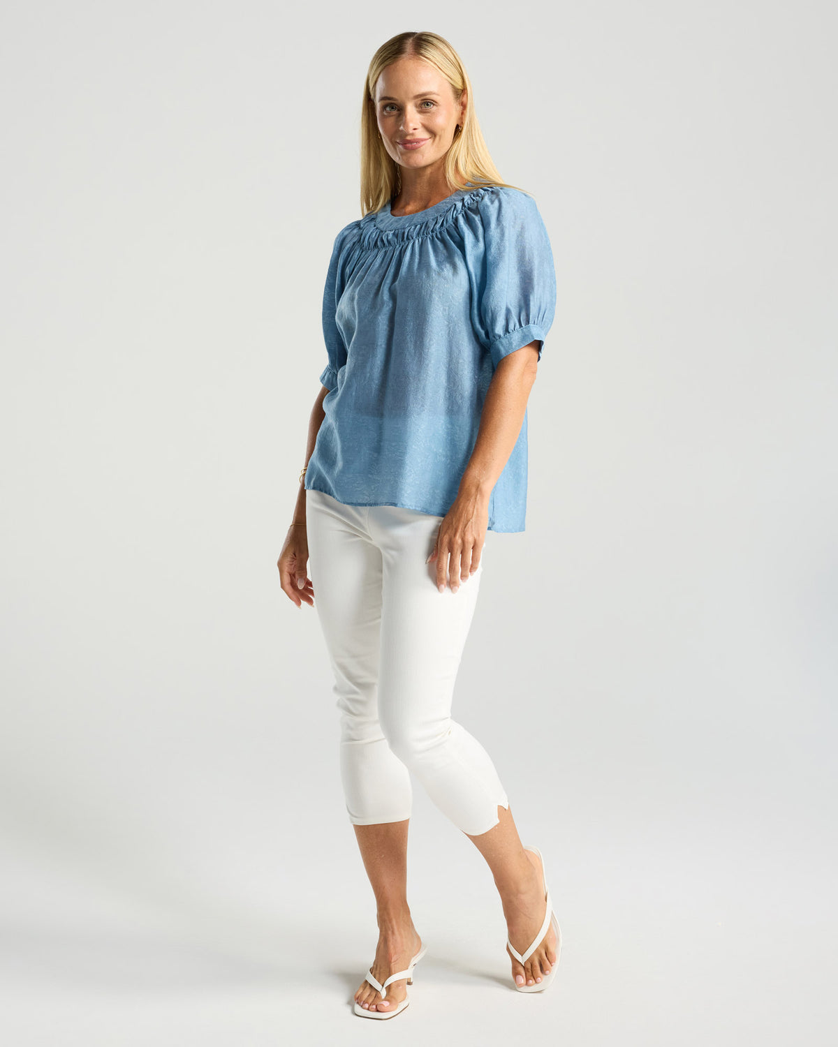 Lisette Gathered Yoke Top