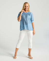 Lisette Gathered Yoke Top