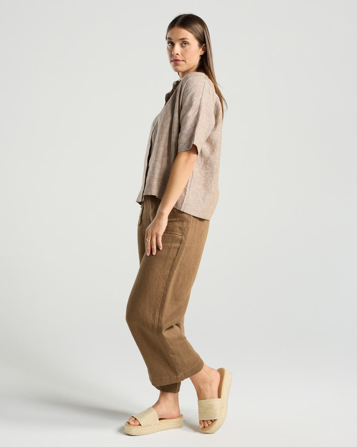 Cecile Stripe Linen Shirt