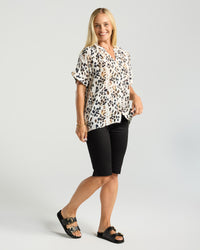 Isidora Button V Neck Top
