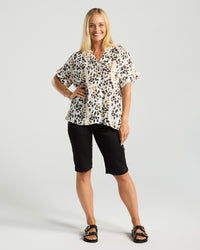 Isidora Button V Neck Top