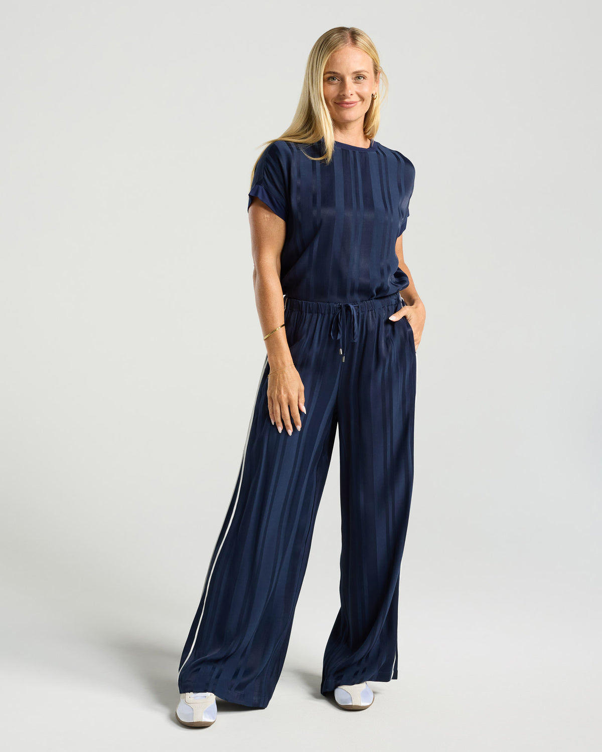 Greta Stripe Trim Pant