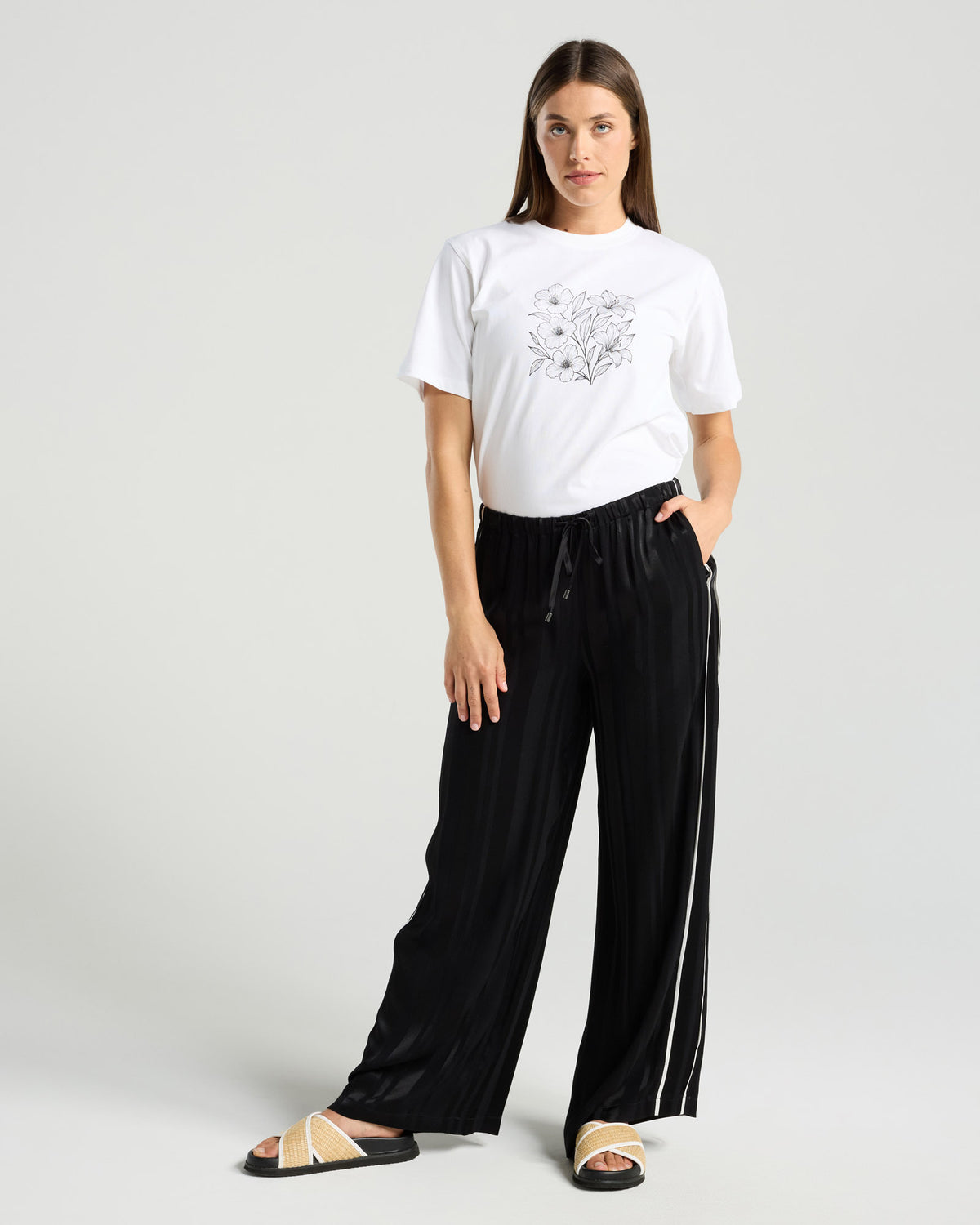 Greta Stripe Trim Pant