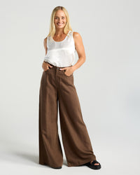 Leonora Palazzo Linen Pant