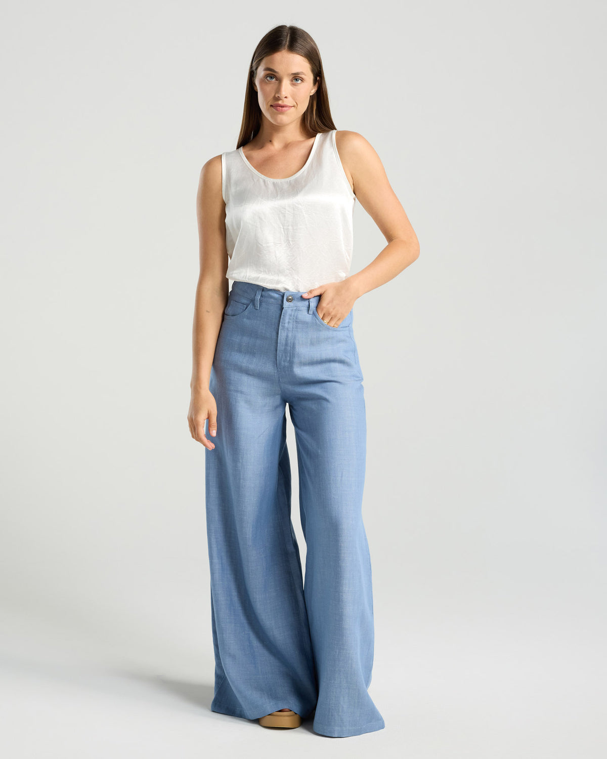 Leonora Palazzo Linen Pant