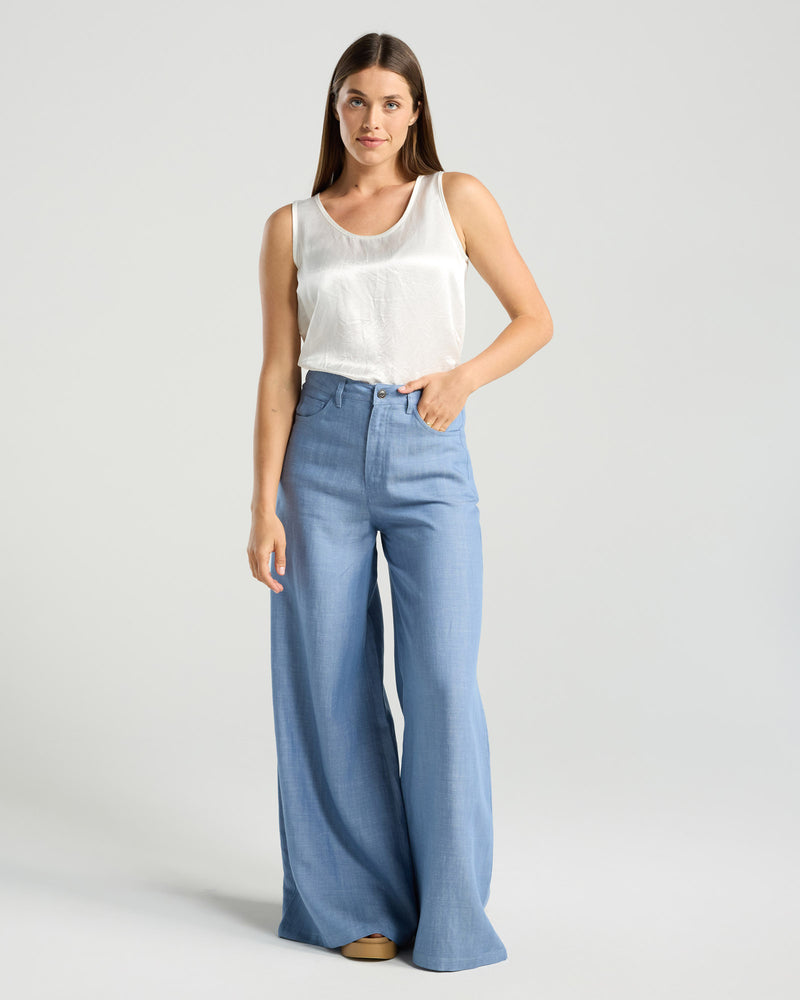 Leonora Palazzo Linen Pant