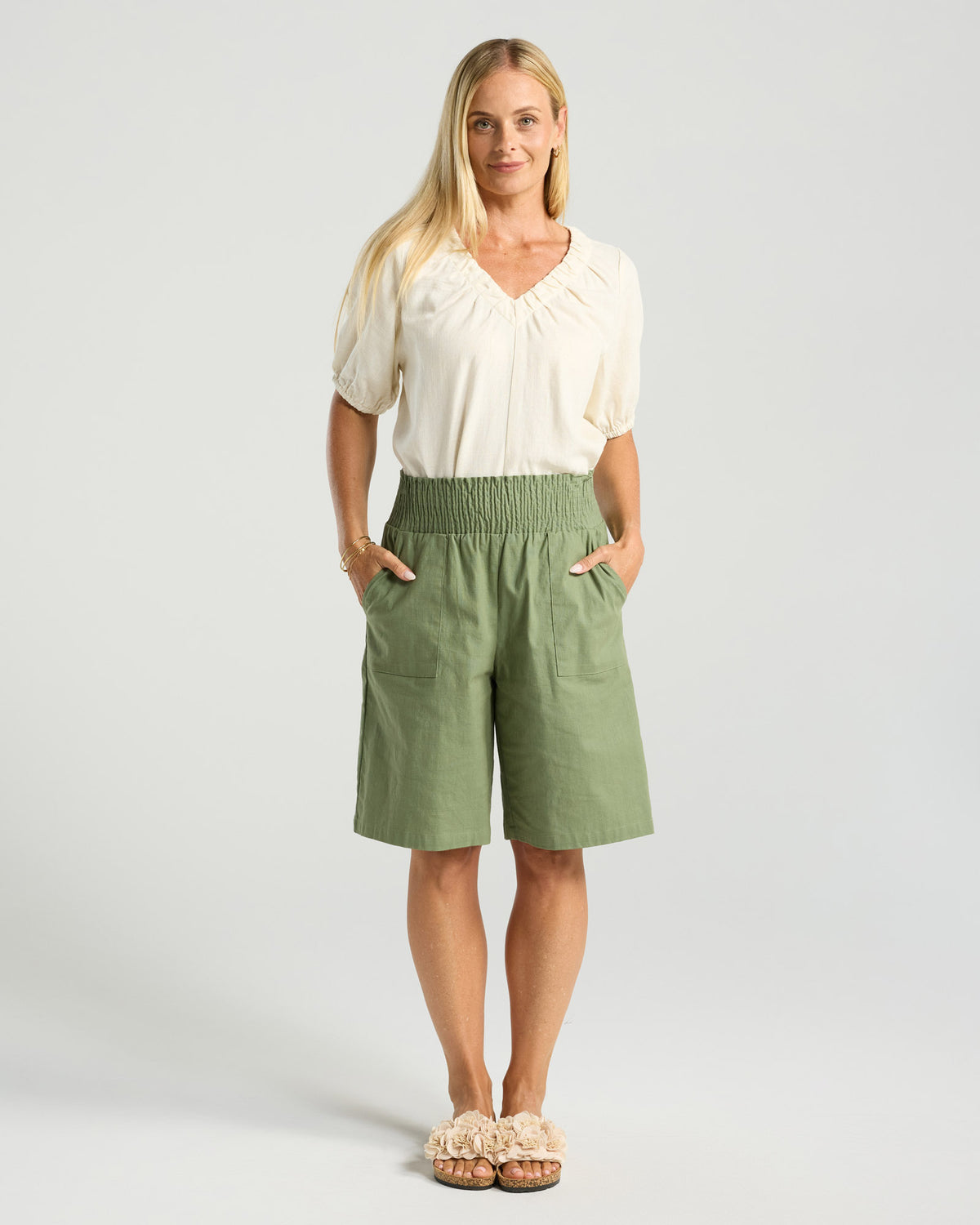 Darcy Shirred Waistband Short