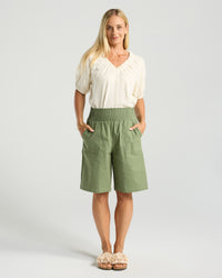 Darcy Shirred Waistband Short